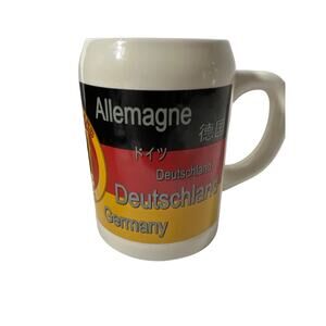 German Flag Beer stein with traditional coffee mug shape